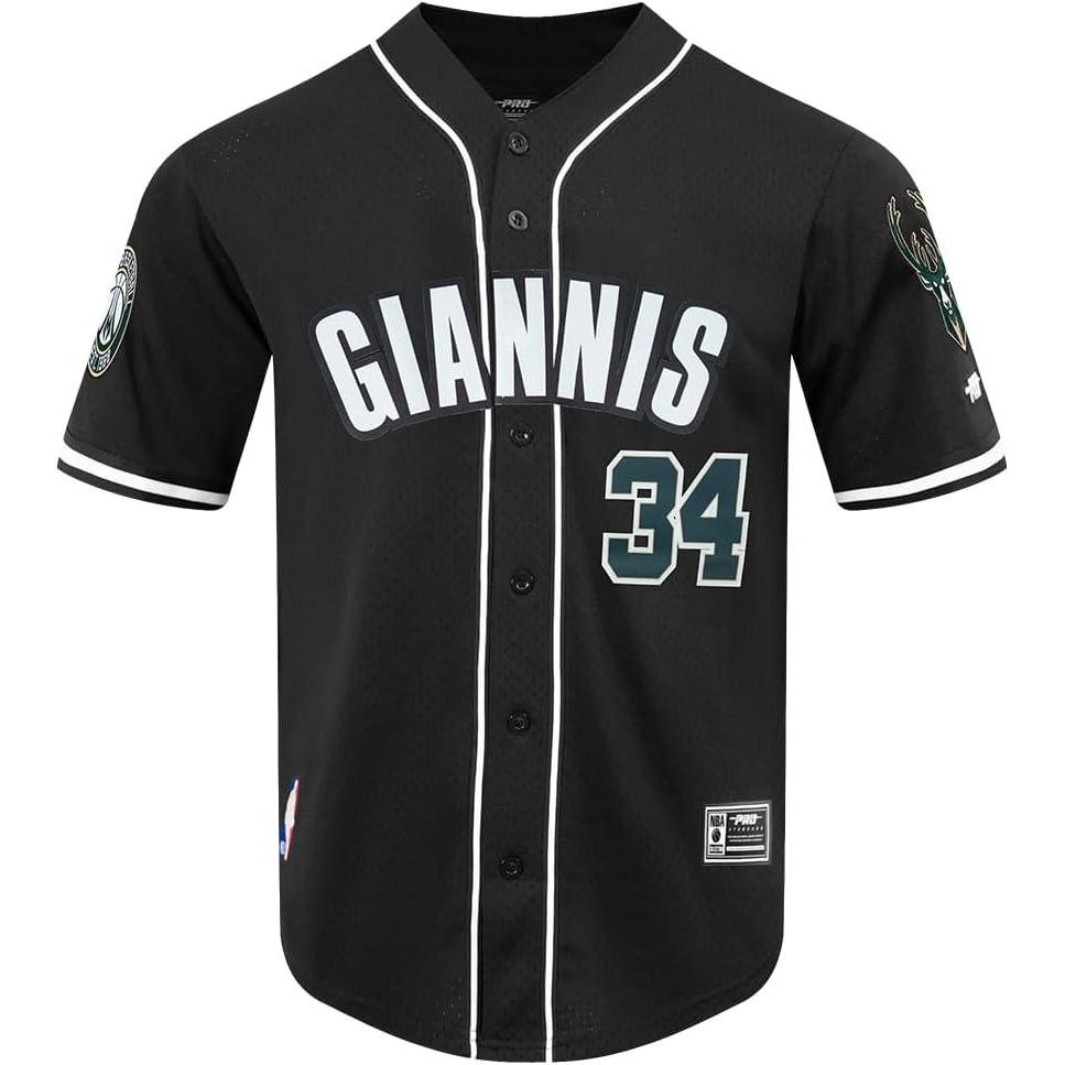 imagePro Standard NBA Mens Mens NBA Milwaukee Bucks Classic Player Mesh Down TopBlack