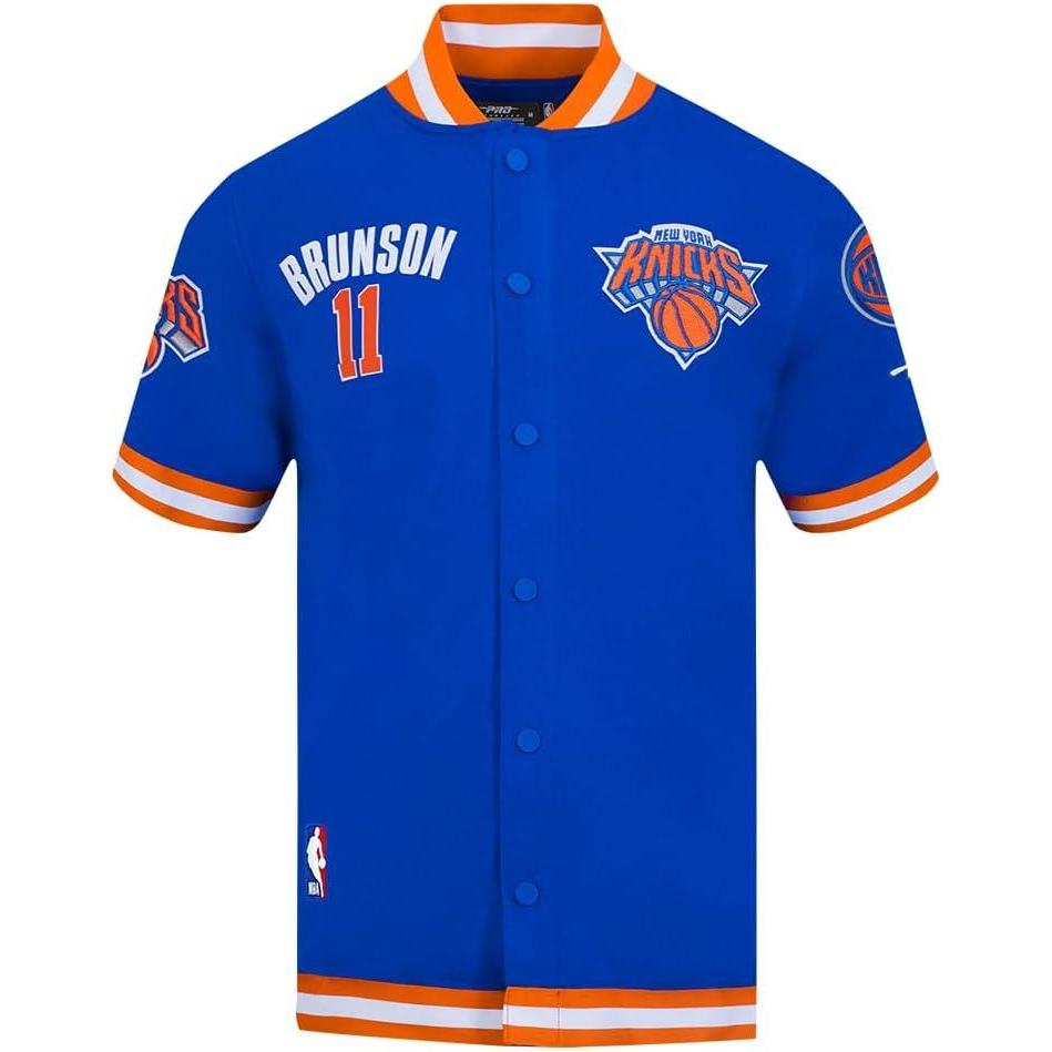 imagePro Standard NBA Mens Mens NBA New York Knicks Classic Player Cotton Double Knit Button DownRoyal BlueOrange