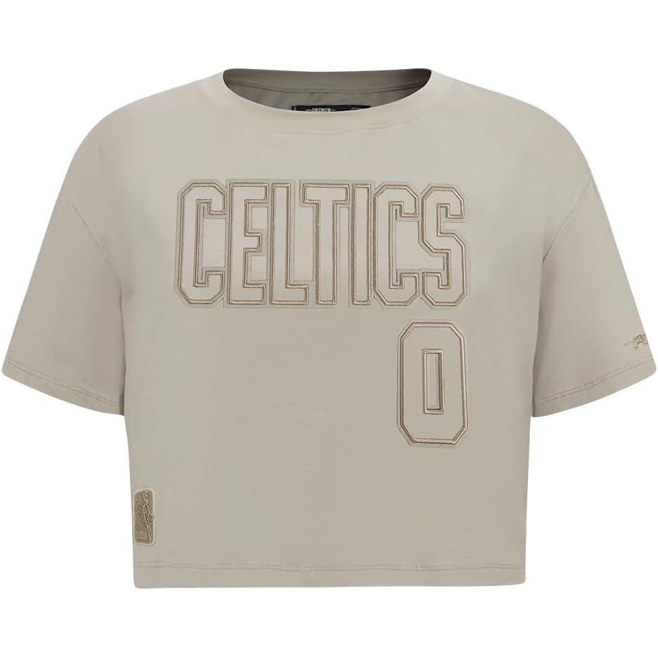 imagePro Standard NBA Womens Womens NBA Boston Celtics Neutrals Player Short Sleeve Boxy TeeTaupe