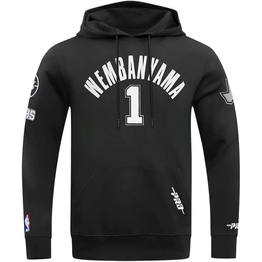 imagePro Standard NBA mens Mens Nba San Antonio Spurs Classic Player Cotton Double Knit Pull Over HoodieBlack