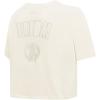 Pro Standard NBA Womens Womens NBA Boston Celtics Neutrals Player Short Sleeve Boxy Tee(Eggshell)