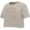 Pro Standard NBA Womens Womens NBA Boston Celtics Neutrals Player Short Sleeve Boxy Tee(Taupe)