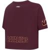 Pro Standard NBA Womens Womens NBA Cleveland Cavaliers Classic Player Cotton Short Sleeve Boxy Tee(Team Color)