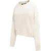 Pro Standard NBA womens Womens Nba Milwaukee Bucks Neutrals Player Brushed Back French Terry Crewneck Sweatshirt(Eggshell)