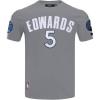 Pro Standard NBA Mens Mens NBA Minnesota Timberwolves Classic Player Cotton Taping Tee(Gray)