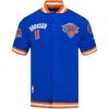 Pro Standard NBA Mens Mens NBA New York Knicks Classic Player Cotton Double Knit Button Down(Royal Blue/Orange)
