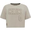 Pro Standard NBA Womens Womens NBA Boston Celtics Neutrals Player Short Sleeve Boxy Tee(Taupe)