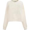 Pro Standard NBA womens Womens Nba Milwaukee Bucks Neutrals Player Brushed Back French Terry Crewneck Sweatshirt(Eggshell)