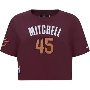 Pro Standard NBA Womens Womens NBA Cleveland Cavaliers Classic Player Cotton Short Sleeve Boxy Tee(Team Color)