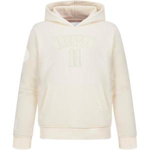 Pro Standard NBA boys Big Boys Nba New York Knicks Neutrals Player Fleece Pull Over Hoodie(Eggshell)