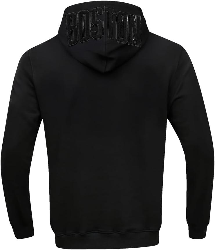 imagePro Standard Mens NBA Boston Celtics Classic Triple Black Full Zip Hoodie Triple Black M