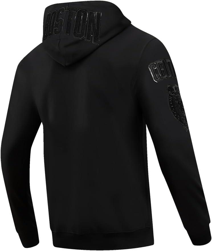 imagePro Standard Mens NBA Boston Celtics Classic Triple Black Full Zip Hoodie Triple Black M