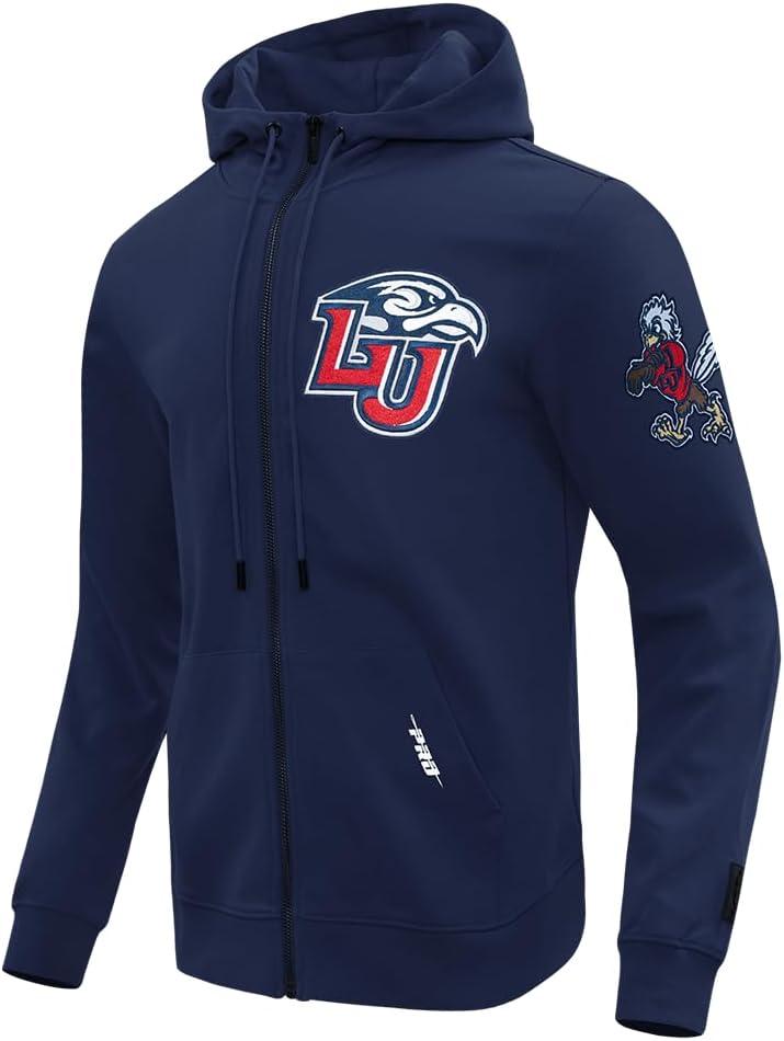 imagePro Standard NCAA mens Mens College Classic Chenille Cotton Double Knit Full Zip HoodieMidnight Navy