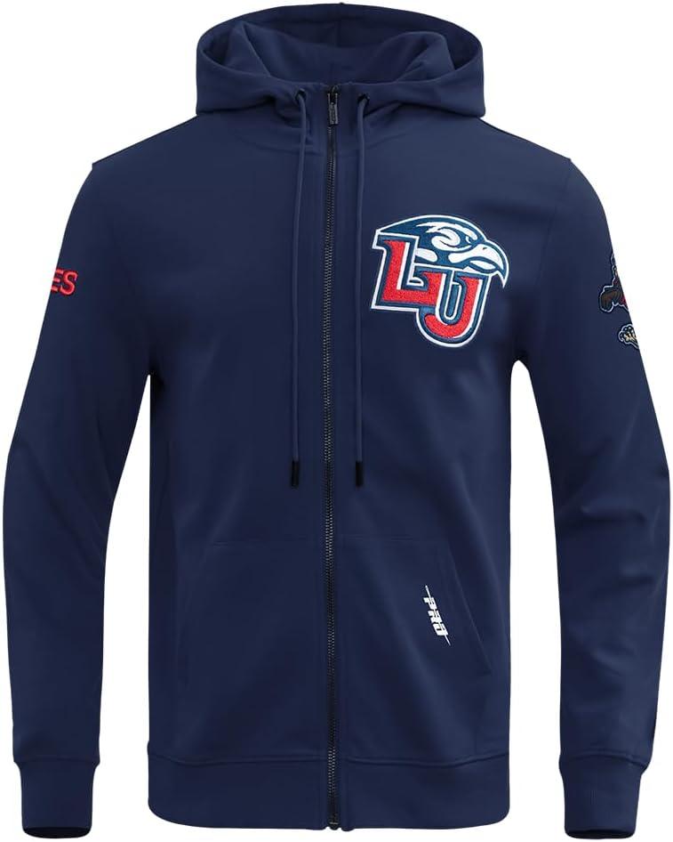 imagePro Standard NCAA mens Mens College Classic Chenille Cotton Double Knit Full Zip HoodieMidnight Navy