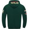 Pro Standard Mens NHL Old English Pull Over Hoodie(Forest Green)