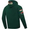 Pro Standard Mens NHL Old English Pull Over Hoodie(Forest Green)
