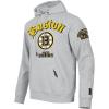 Pro Standard Mens NHL Old English Pull Over Hoodie(Heather Grey)