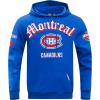 Pro Standard Mens NHL Old English Pull Over Hoodie(Royal Blue)