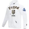 Pro Standard Mens NHL Old English Pull Over Hoodie(White)