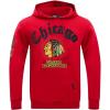 Pro Standard Mens NHL Old English Pull Over Hoodie(Red)