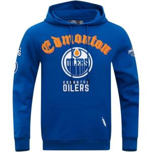 Pro Standard Mens NHL Old English Pull Over Hoodie(Dodger Blue)