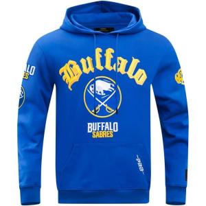 Pro Standard Mens NHL Old English Pull Over Hoodie(Royal Blue)