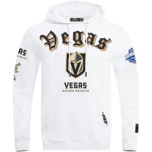Pro Standard Mens NHL Old English Pull Over Hoodie(White)