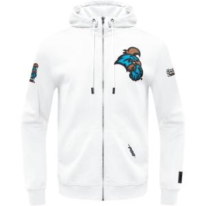 Pro Standard NCAA mens Mens College Classic Chenille Cotton Double Knit Full Zip Hoodie(White)