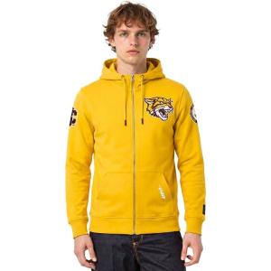 Pro Standard NCAA mens Mens College Classic Chenille Cotton Double Knit Full Zip Hoodie(Yellow)