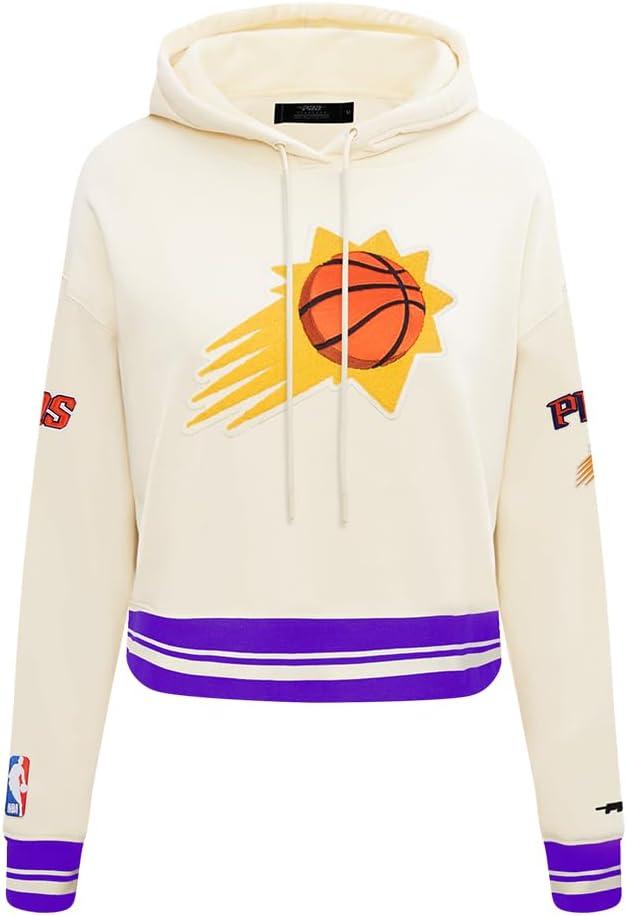 imagePro Standard Womens NBA Retro Classics Brushed Back French Terry Cropped Pullover HoodieEggshell Purple