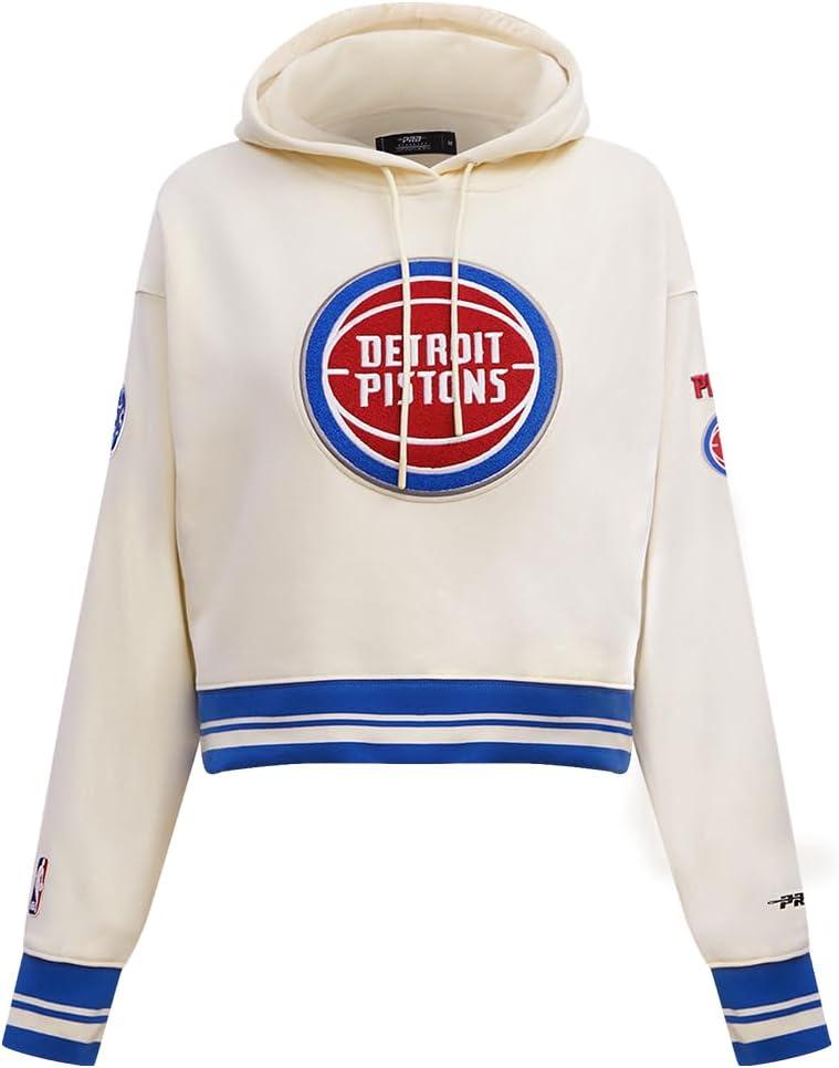 imagePro Standard Womens NBA Retro Classics Brushed Back French Terry Cropped Pullover HoodieEggshellRoyal Blue