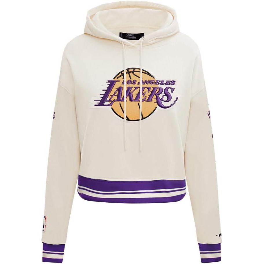 imagePro Standard Womens NBA Retro Classics Brushed Back French Terry Cropped Pullover HoodieEggshell Purple