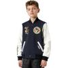 Pro Standard BIG BOYS LIGA MX STADIUM WOOL PU VARSITY JACKET(Midnight Navy/White)
