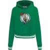 Pro Standard Womens NBA Retro Classics Brushed Back French Terry Cropped Pullover Hoodie(Kelly Green)