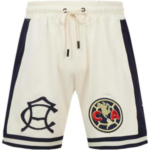 Mens LIGA MX Premium Cotton Double Knit Athletic Short(Eggshell/ Midnight Navy)