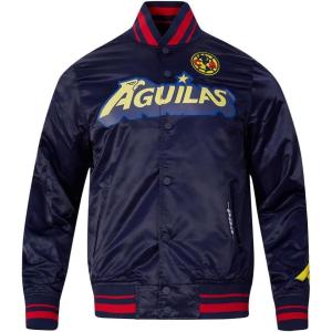 Pro Standard MENS LIGA MX STADIUM SATIN SATIN JACKET(Midnight Navy/Red/Midnight Navy)