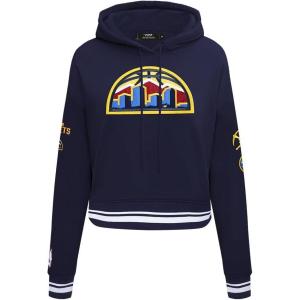 Pro Standard Womens NBA Retro Classics Brushed Back French Terry Cropped Pullover Hoodie(Team Color)