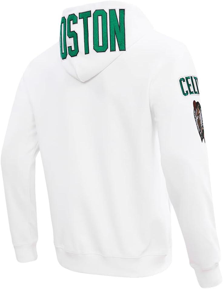 imagePro Standard Mens NBA Boston Celtics Classic Chenille Full Zip Hoodie White Xl