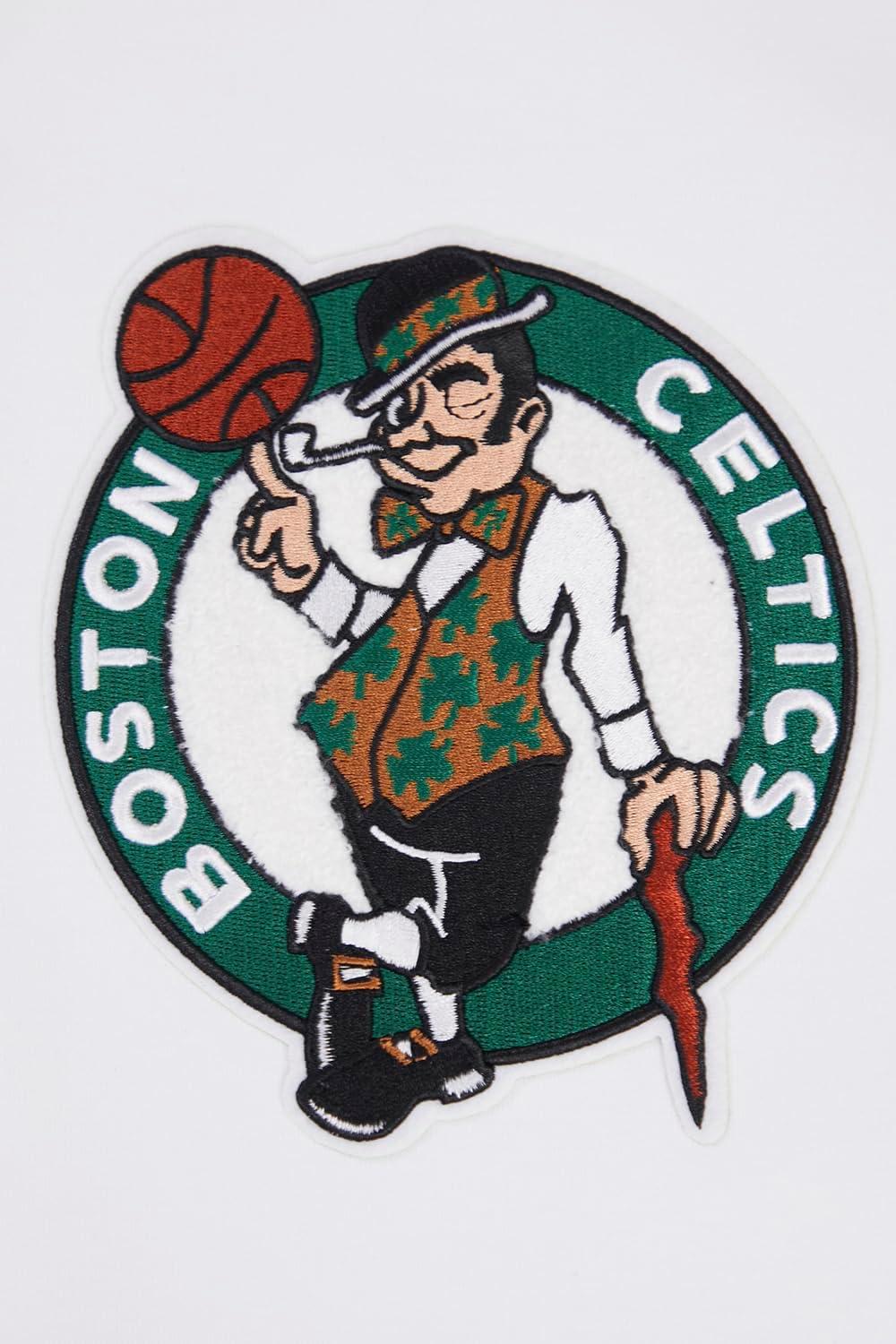 imagePro Standard Mens NBA Boston Celtics Classic Chenille Full Zip Hoodie White Xl