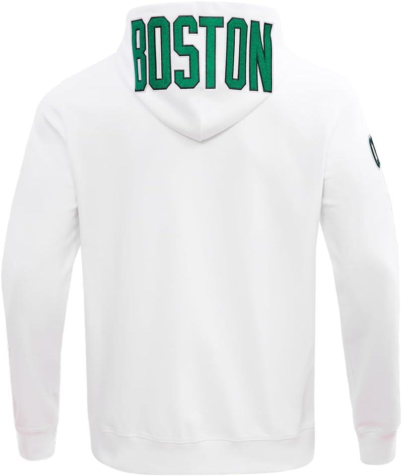 imagePro Standard Mens NBA Boston Celtics Classic Chenille Full Zip Hoodie White Xl