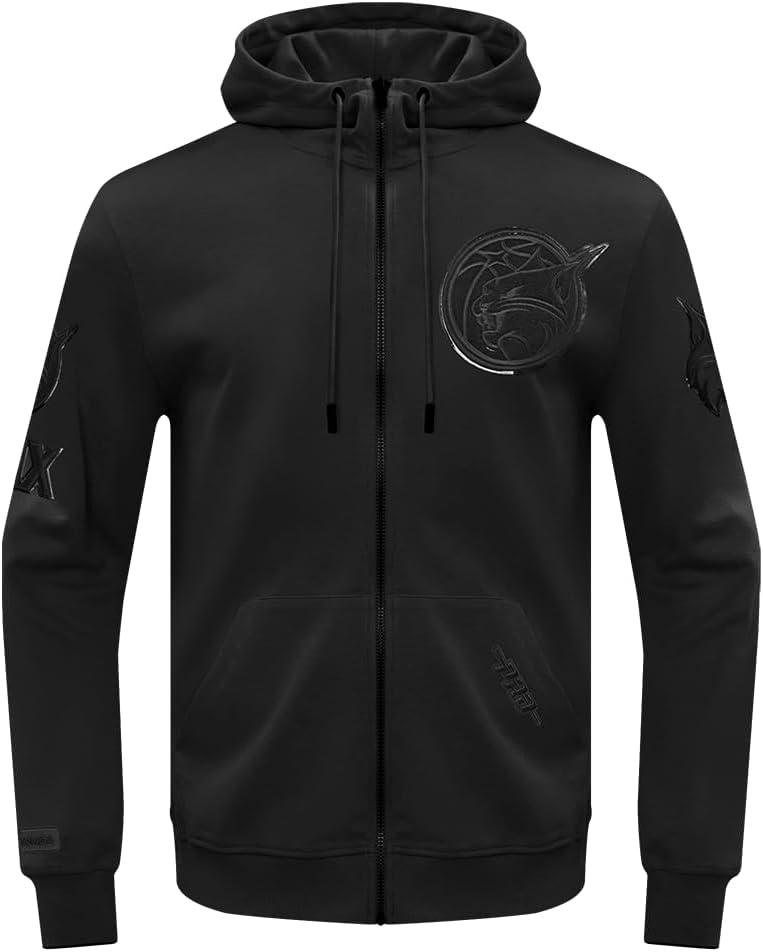 imagePro Standard NBA mens Mens Nba Classic Chenille Cotton Double Knit Full Zip HoodieBlack