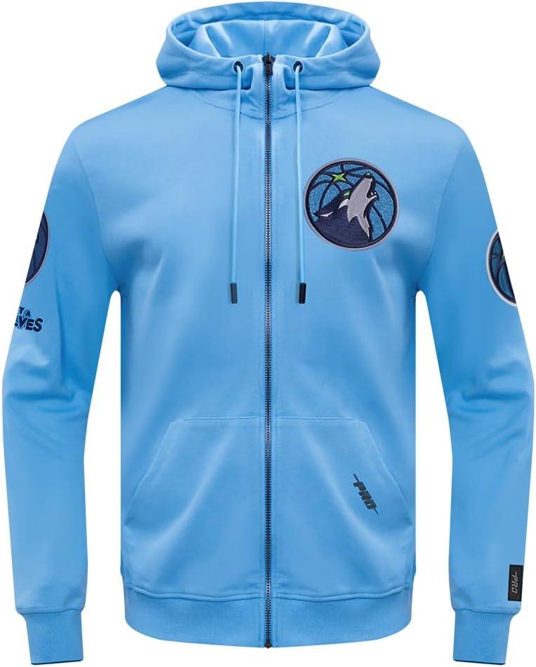 imagePro Standard NBA mens Mens Nba Classic Chenille Cotton Double Knit Full Zip HoodieUniversity Blue