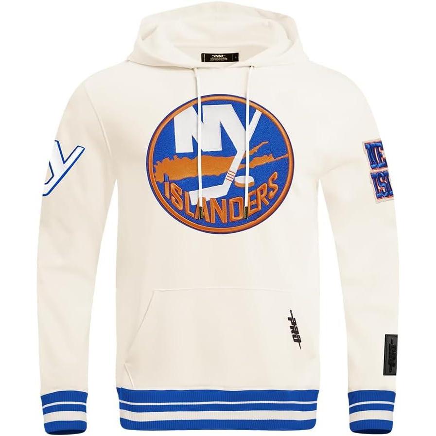 imagePro Standard Mens NHL Retro Classics Brushed Back French Terry Pull Over HoodieEggshellRoyal Blue