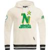 Pro Standard Mens NHL Retro Classics Brushed Back French Terry Pull Over Hoodie(Eggshell/ Black)