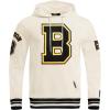 Pro Standard Mens NHL Retro Classics Brushed Back French Terry Pull Over Hoodie(Eggshell/ Black)