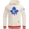 Pro Standard Mens NHL Retro Classics Brushed Back French Terry Pull Over Hoodie(Eggshell/ Red)