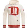 Pro Standard Mens NHL Retro Classics Brushed Back French Terry Pull Over Hoodie(Eggshell/ Red)