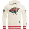 Pro Standard Mens NHL Retro Classics Brushed Back French Terry Pull Over Hoodie(Eggshell/ Red)