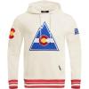 Pro Standard Mens NHL Retro Classics Brushed Back French Terry Pull Over Hoodie(Eggshell/ Red)
