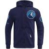 Pro Standard NBA mens Mens Nba Classic Chenille Cotton Double Knit Full Zip Hoodie(Midnight Navy)